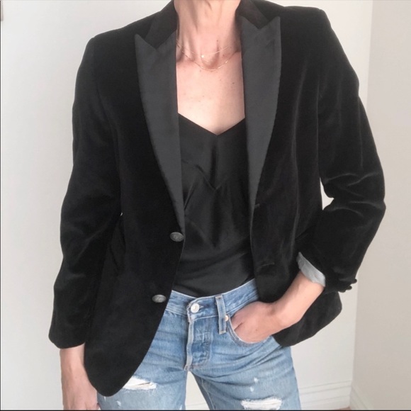 John Varvatos Black Velvet Blazer - Picture 2 of 7